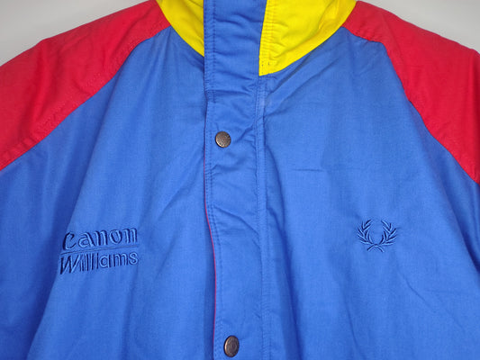 1992 Canon Williams Fred Perry Jacket Mansell Prost pit track grid Grand Prix F1 FW14B Deadstock made in England with tags