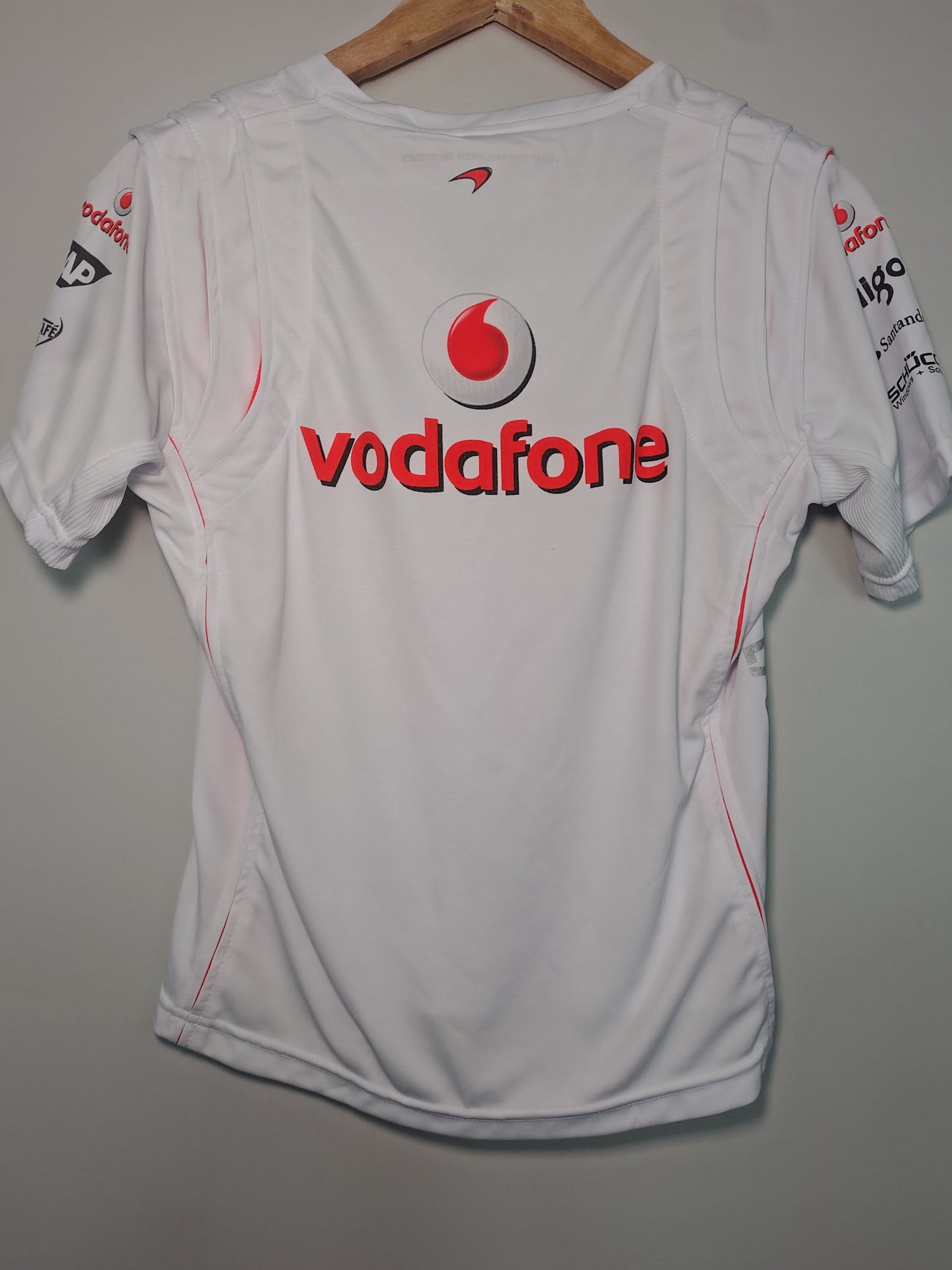 Official ladies Vodafone McLaren white Alonso t-shirt vest top baby tee BNWT from 2007