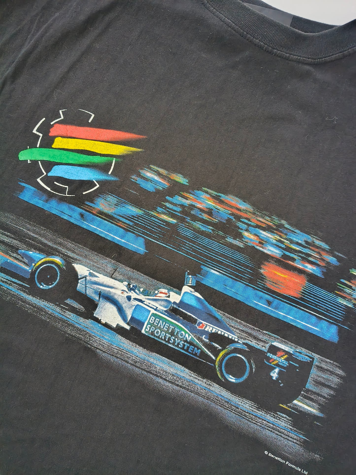 1996 Benetton Formula B196 t-shirt official Renault Jean Alesi Gerhard Berger era vintage F1