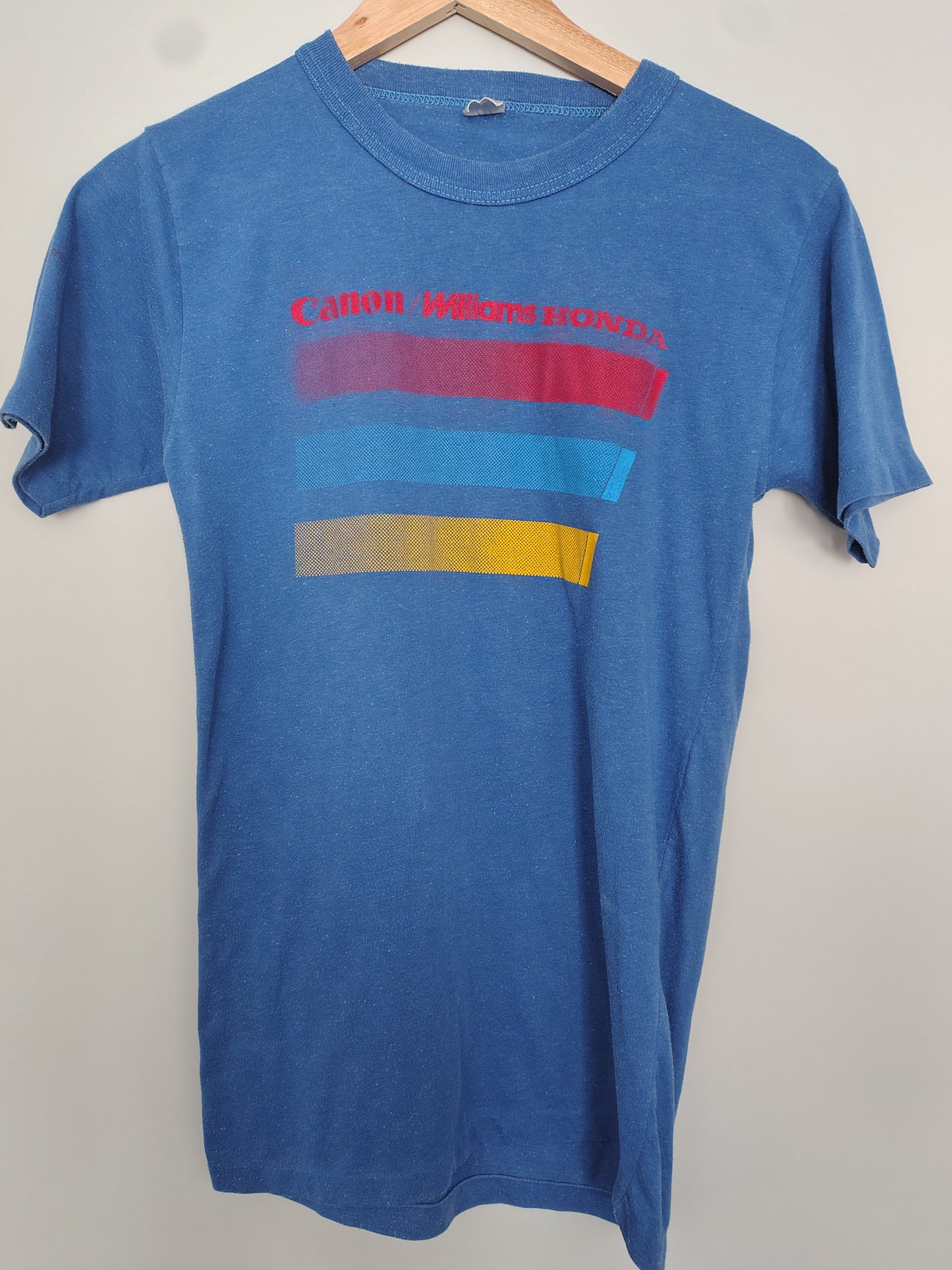 Vintage Canon Williams Honda 1986 Champions T-shirt Single Stitch F1 Piquet USA