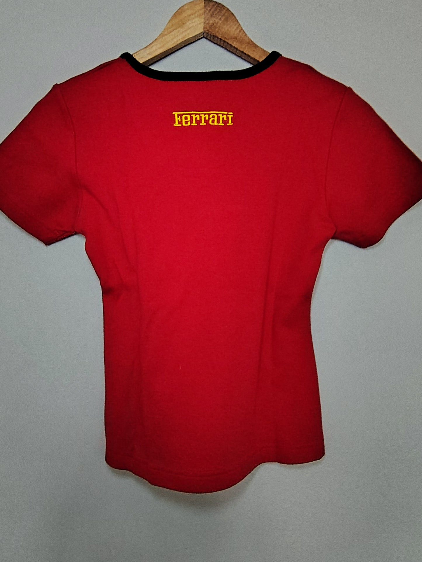 Official Ferrari red ladies tshirt crop top baby tee