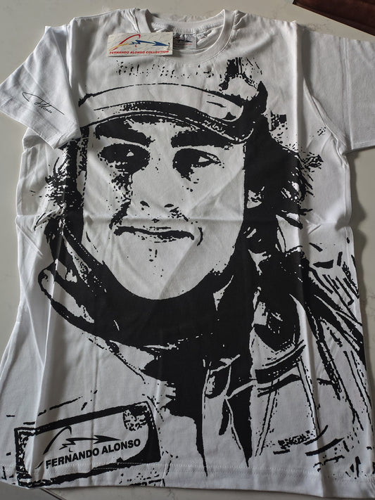 Official Renault F1 Fernando Alonso tshirt white circa 2005/06 F1 formula one BNWT unisex Large