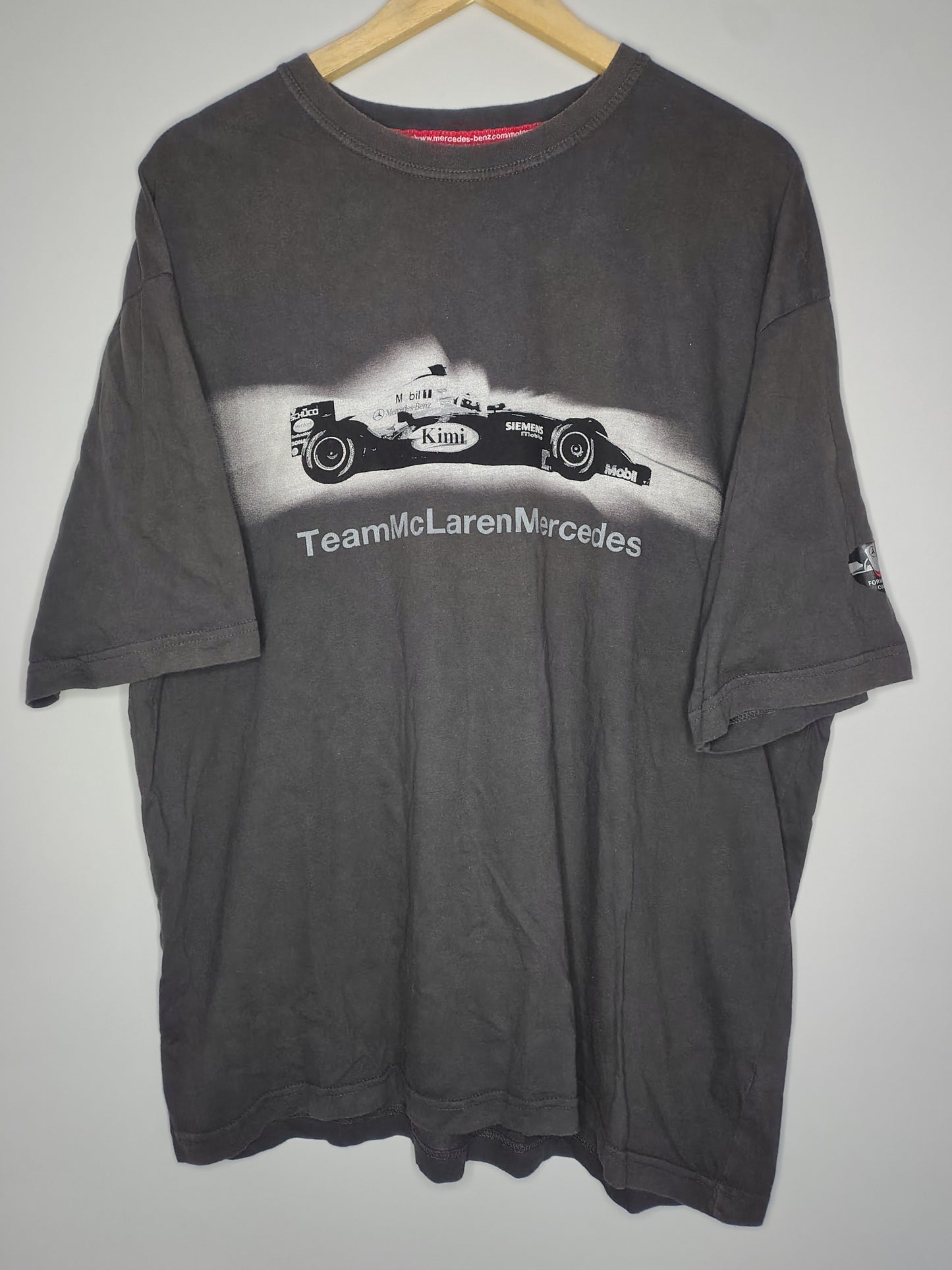Team McLaren Mercedes Kimi Raikkonen grey t-shirt XL official