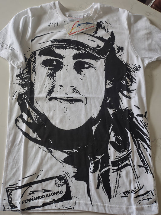 Official Fernando Alonso Renault t-shirt white circa 2005/06 F1 formula one BNWT unisex Medium