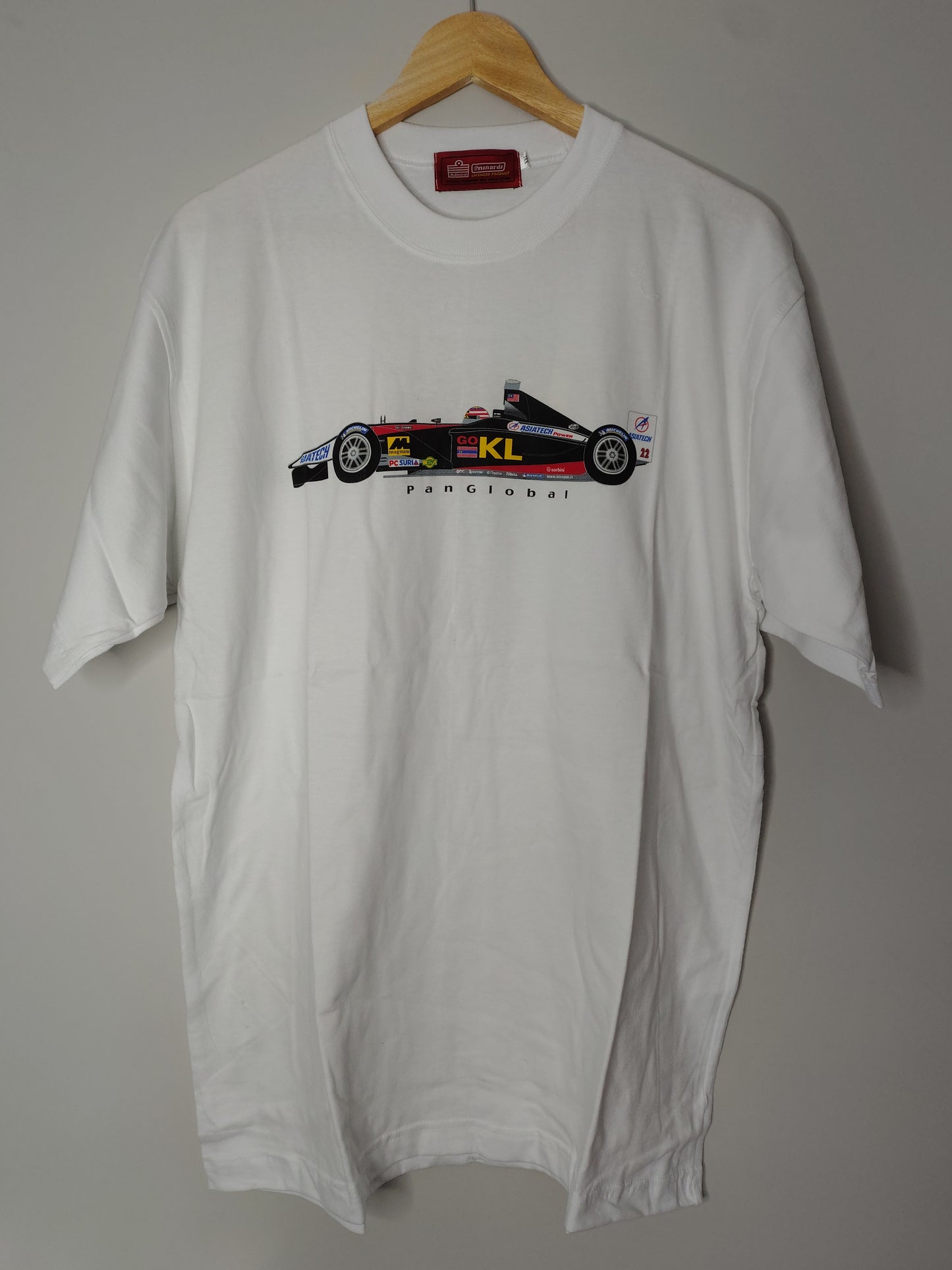2002 KL Minardi Asiatech PS02 official team t-shirt Asiatech Mark Webber era front & back print vintage F1