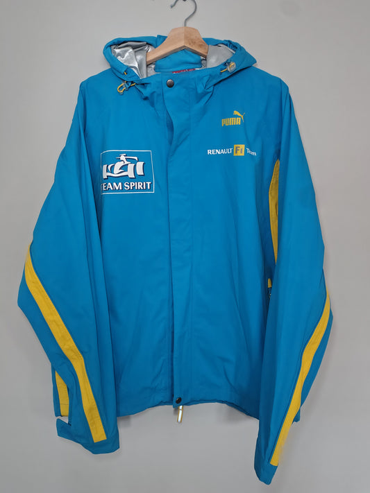 Official Renault Puma official blue yellow jacket coat circa 2005 Alonso era F1 formula one XL