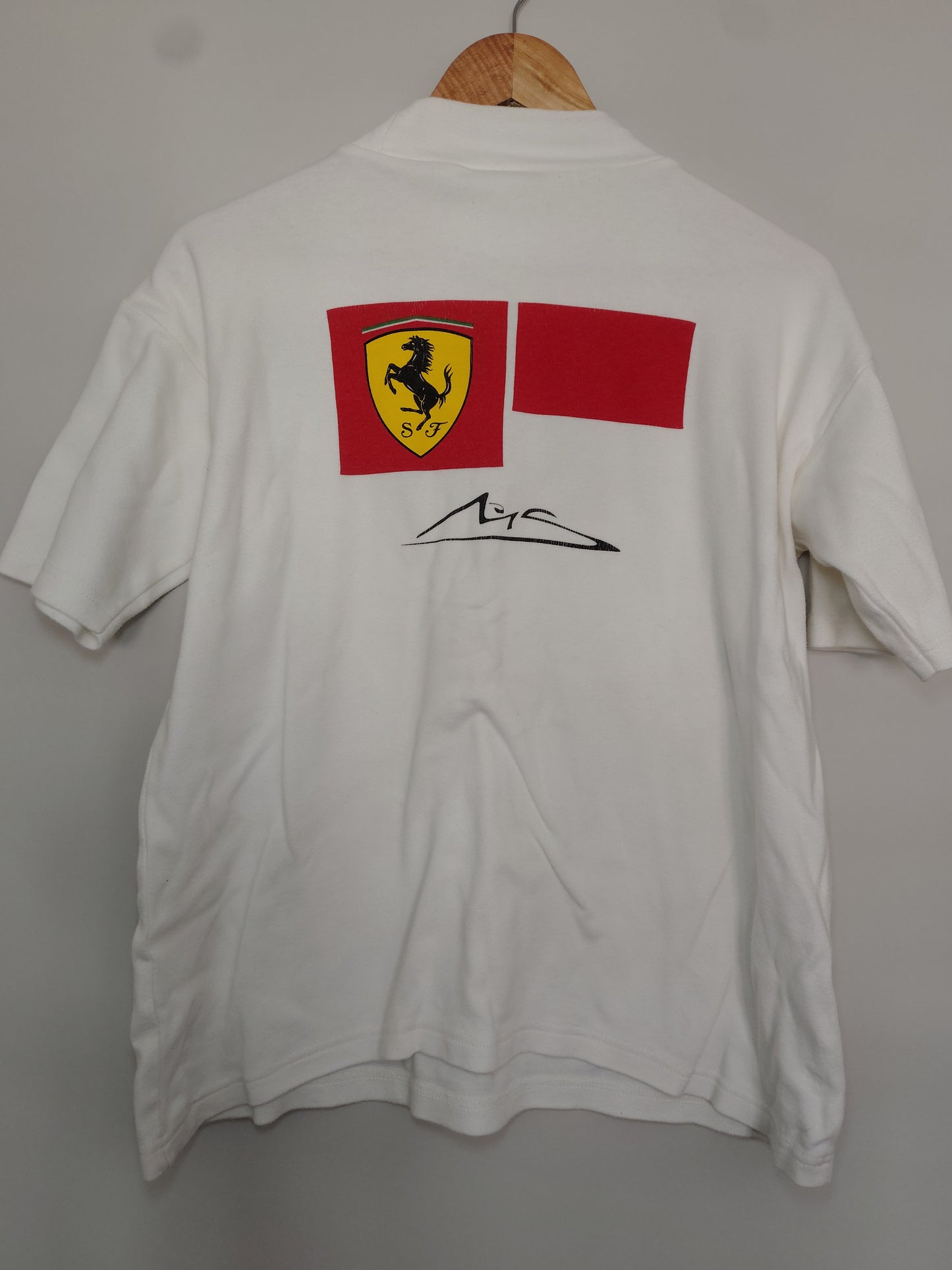 Official Michael Schumacher Ferrari racing t-shirt white