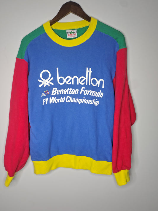 1990 Benetton Formula world championship sweatshirt vintage F1