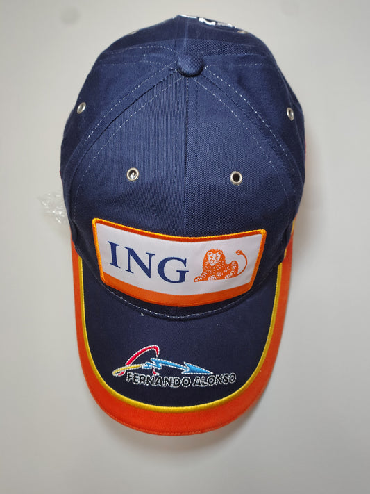 Vintage ING Renault F1 Team Cap Hat Fernando Alonso Briatore Official