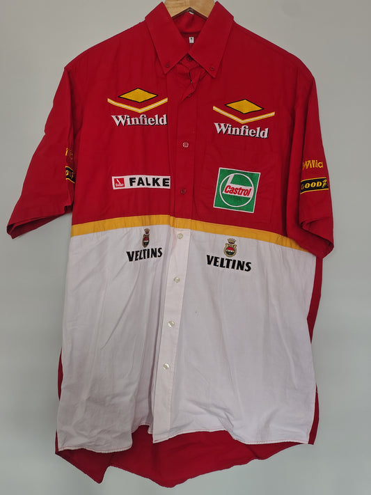 Vintage Winfield Williams team shirt red formula one F1 grand prix medium red circa 1998 FW20