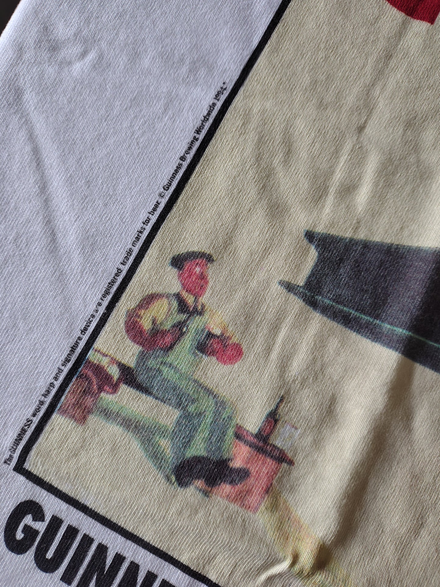 1994 Guinness for strength original white single stitch t-shirt vintage XL 90's Ireland Rare Pints