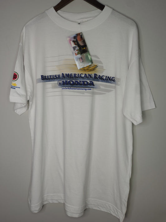 2000 British American Racing BAR Honda official team t-shirt lucky strike luckies vintage F1