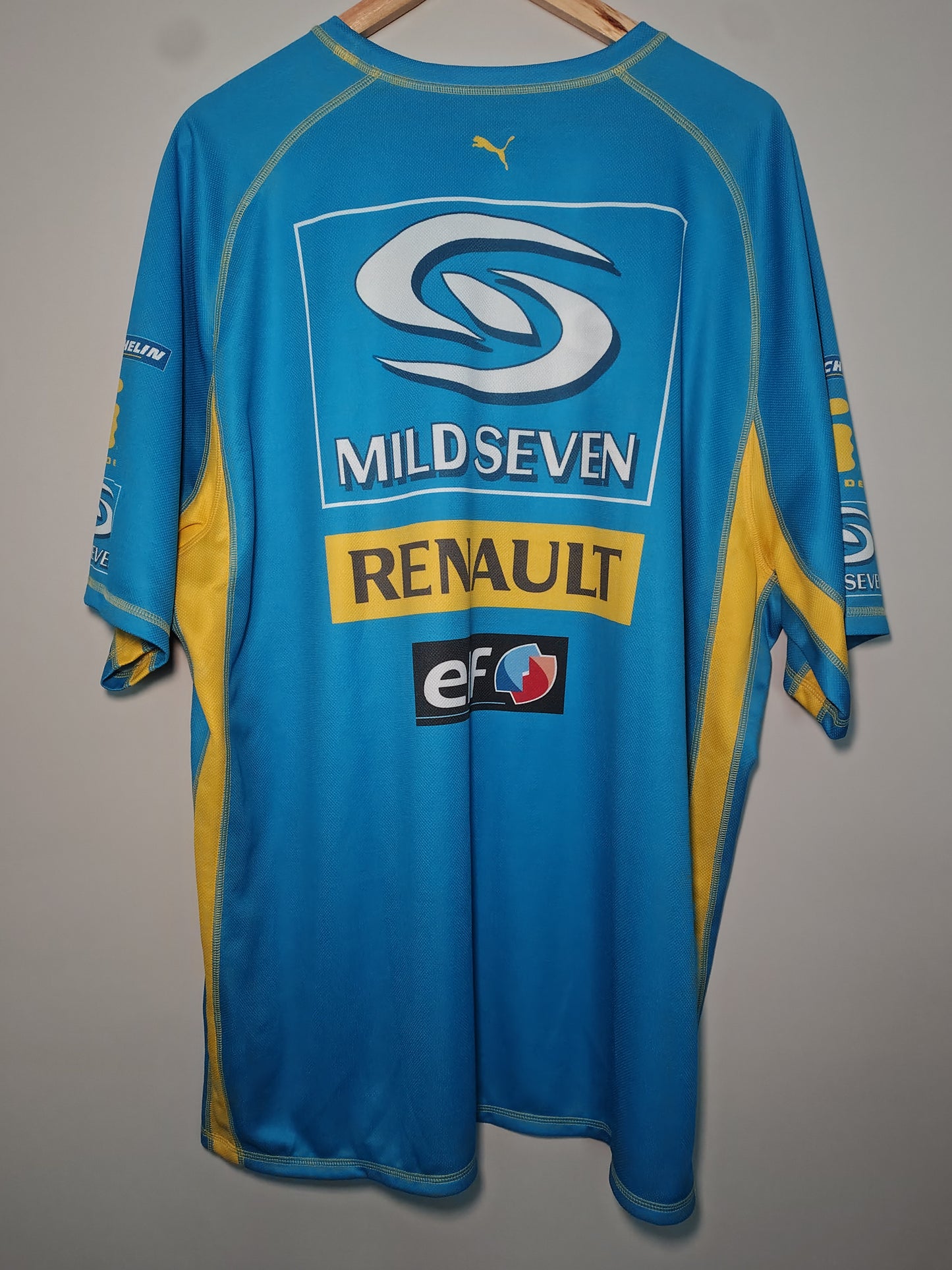 Official Puma Renault blue yellow team t-shirt mild seven Fernando Alonso 2006 team issue