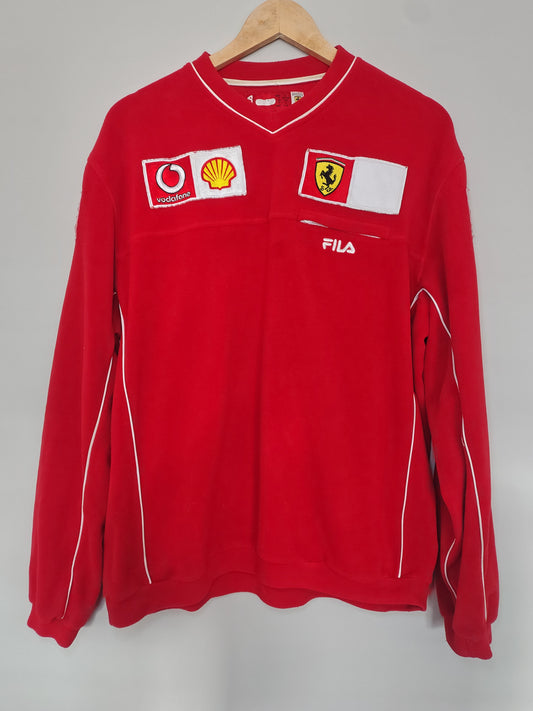 2003 Scuderia Ferrari Fila fleece v-neck Vodafone formula one F1 grand prix Michael Schumacher era