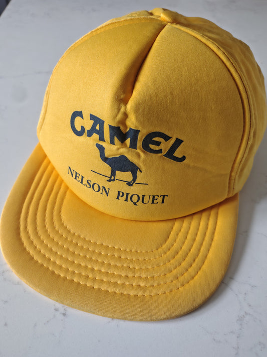 Vintage Camel Team Lotus 100T F1 Grand Prix Cap Hat Nelson Piquet circa 1988
