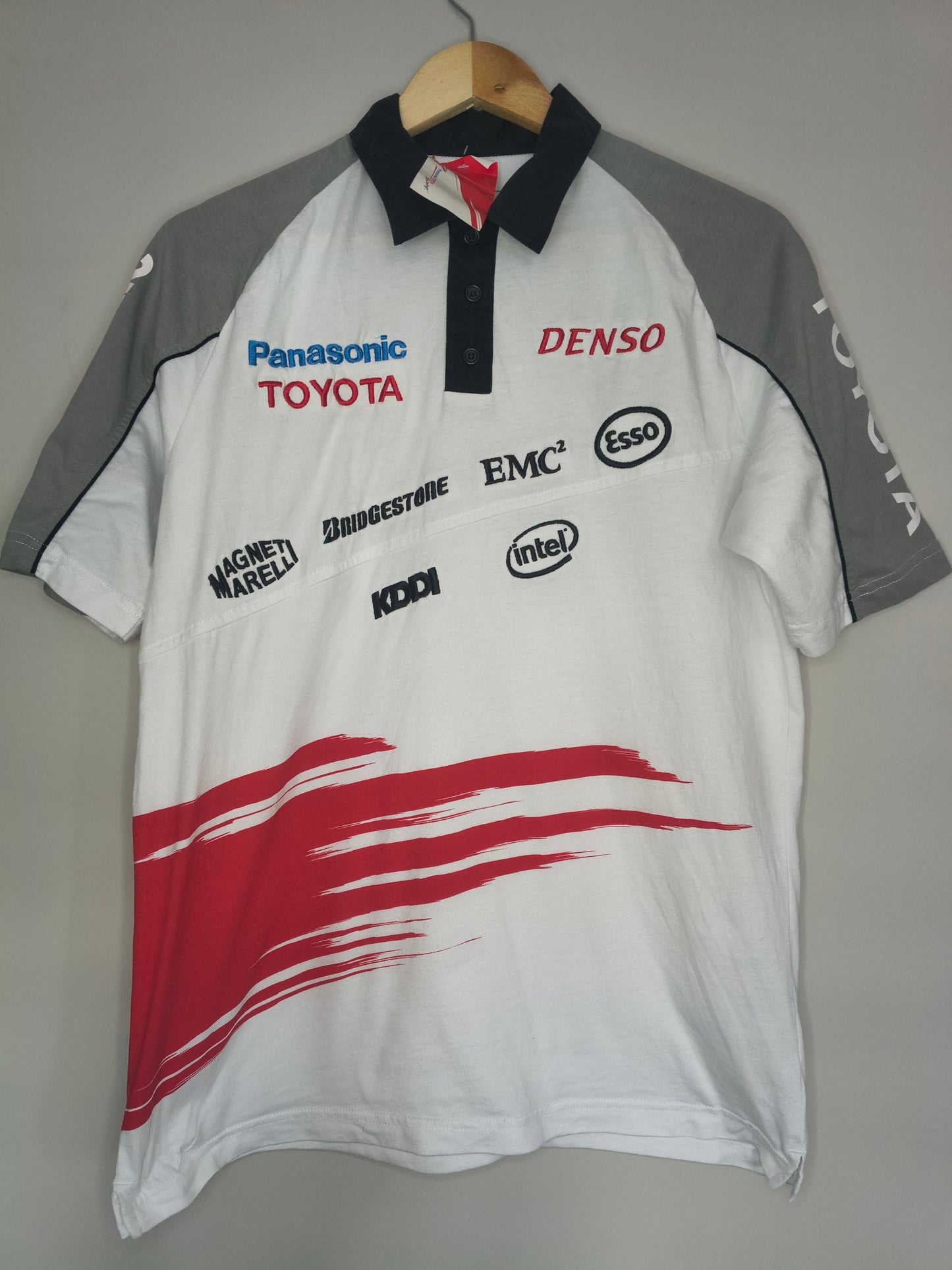 2005 Panasonic Toyota TF105 official team polo shirt t-shirt Ralf Schumacher Jarno Trulli era