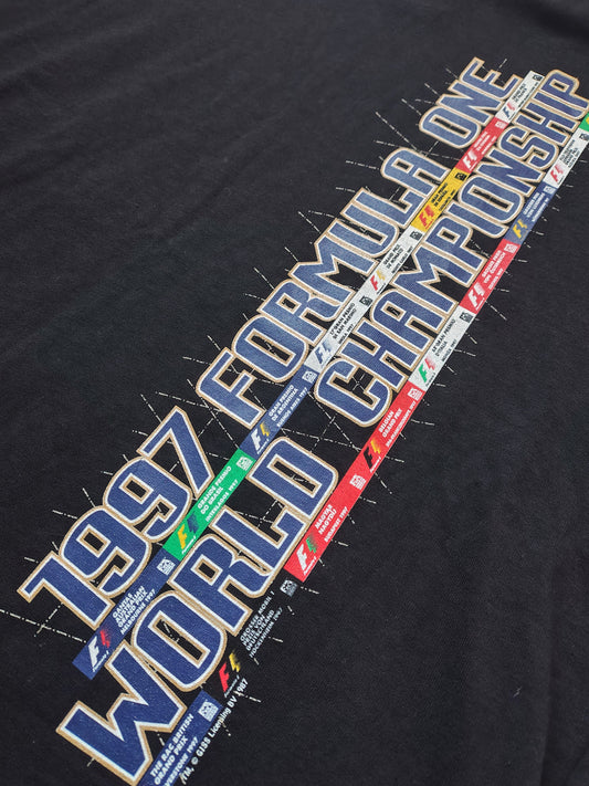 1997 world championship F1 t-shirt black large formula one grand prix