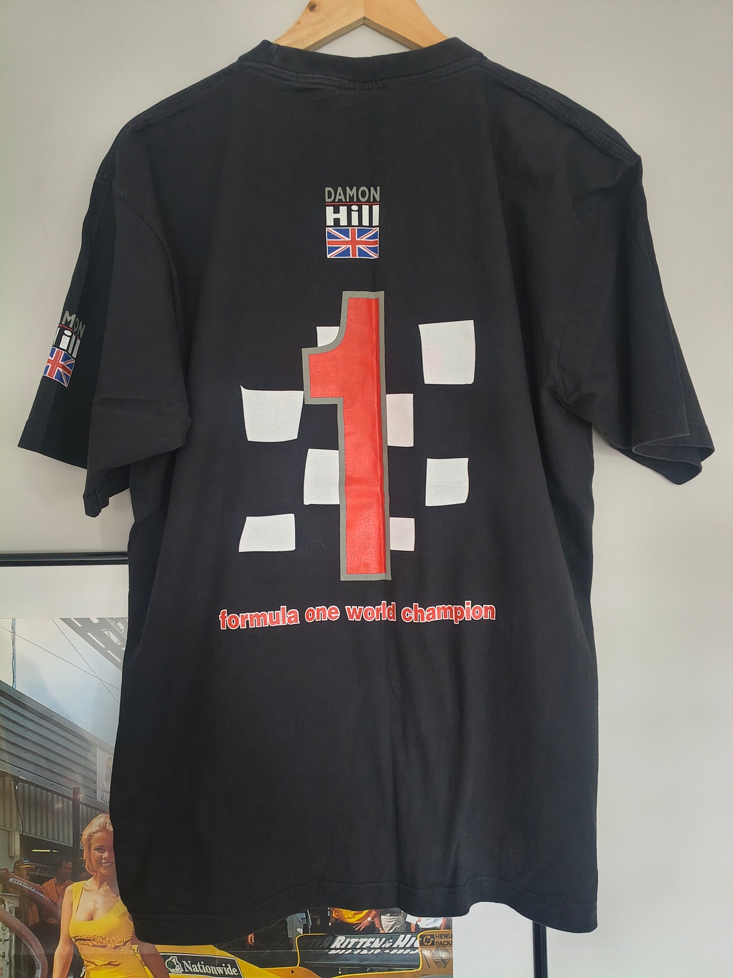 1997 Damon Hill world champion t-shirt formula one grand prix vintage f1