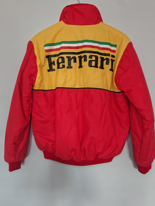 Vintage Scuderia Ferrari jacket small red yellow formula one F1 grand prix