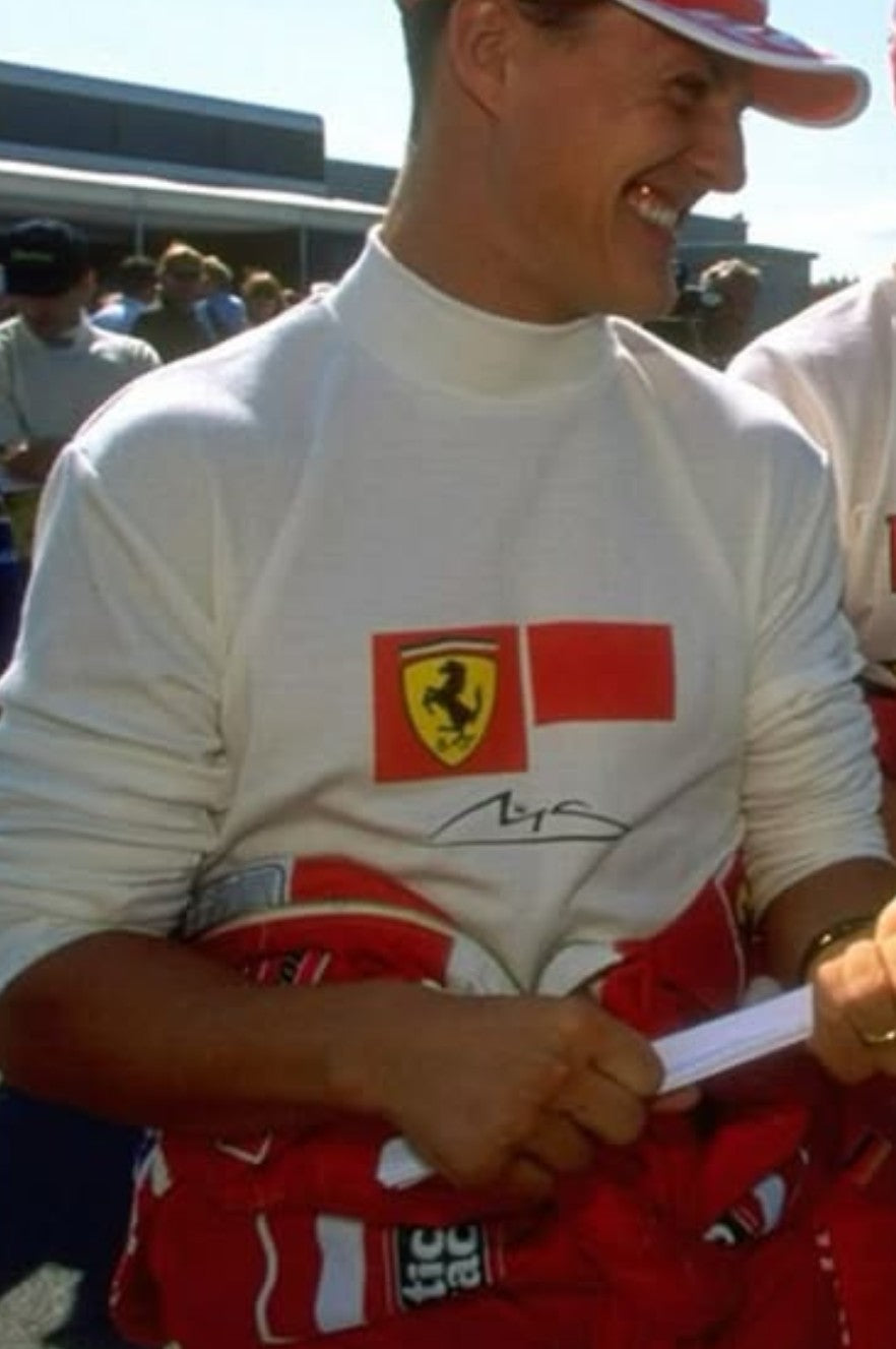 Official Michael Schumacher driver racing style round neck t-shirt Ferrari marlboro