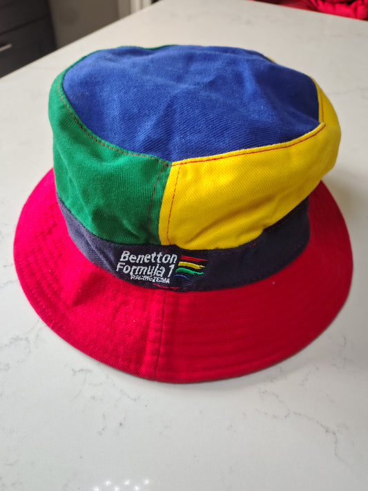 Vintage Benetton F1 reversible bucket hat