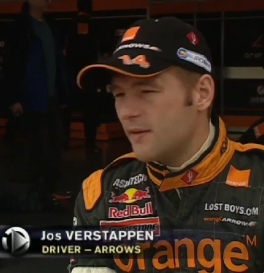 Vintage Jos Verstappen Orange Arrows A22 cap hat 2001