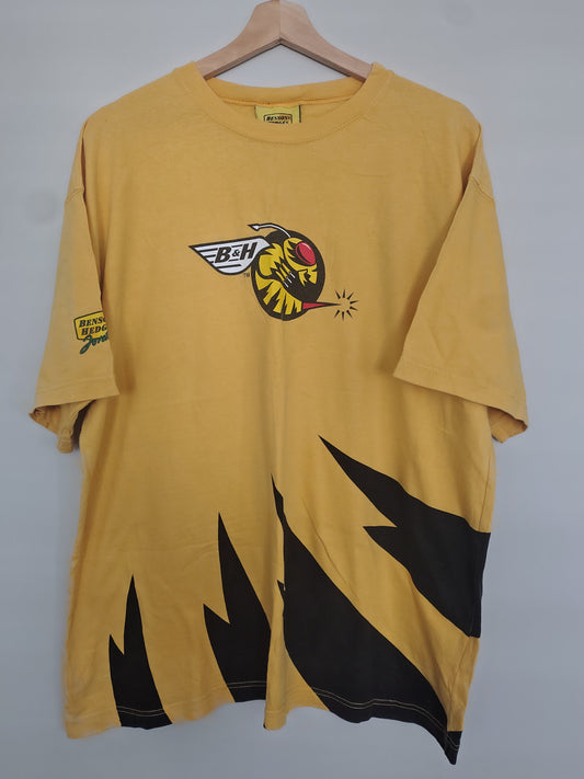 Official Jordan Grand Prix yellow Benson & Hedges buzzin hornets t-shirt medium circa 1998
