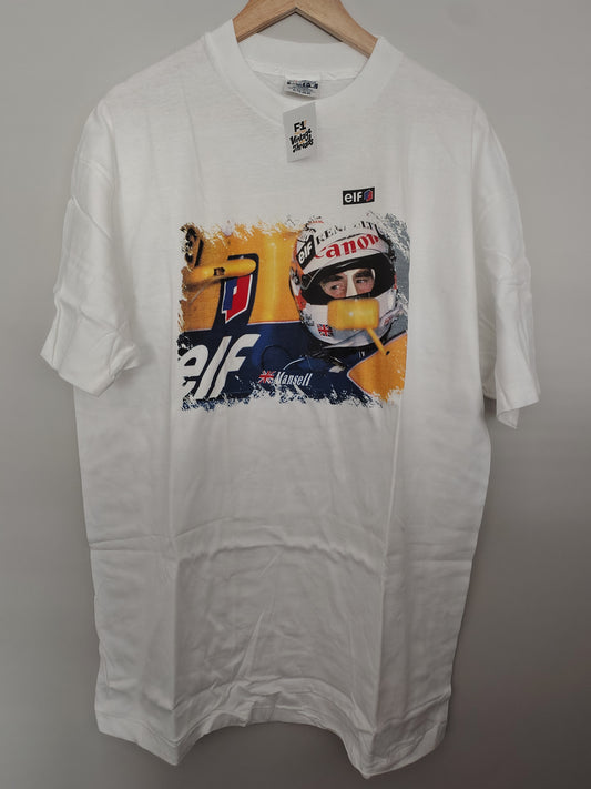 Vintage Nigel Mansell Canon Williams tshirt Deadstock XL Hanes made in USA