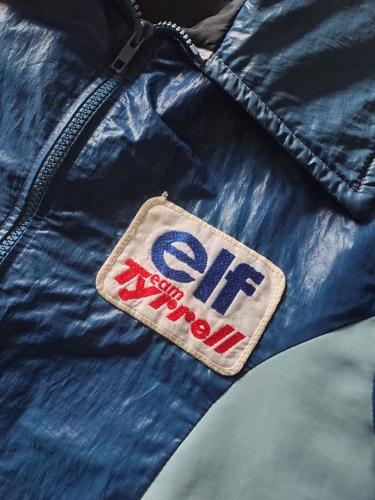Vintage Tyrrell Elf grand prix Jacket formula 1 F1 P34 circa 1976 6 wheeler Jody Scheckter Ronnie Peterson rare
