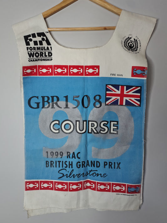 1999 British Grand Prix Silverstone fire marshall tabbard F1