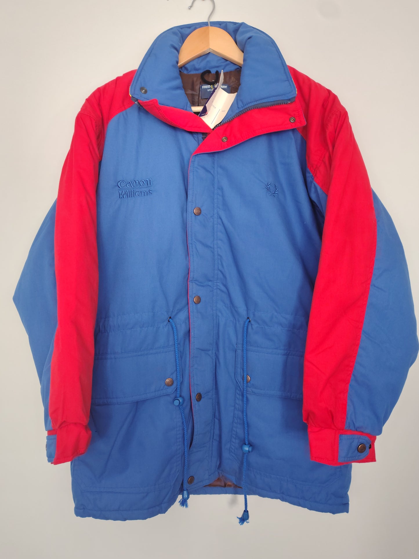 1992 Canon Williams Fred Perry team grid Jacket Mansell Prost pit track Grand Prix F1 FW14B Deadstock made in England with tags