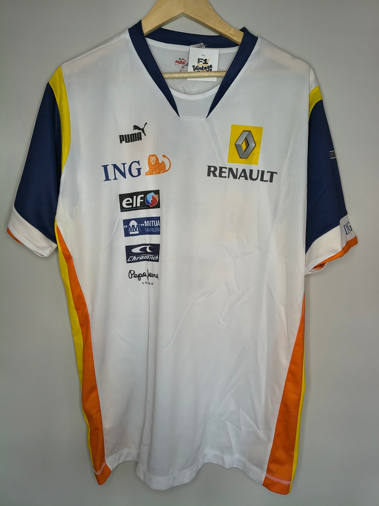 2008 ING Renault F1 team Puma t-shirt Fernando Alonso official