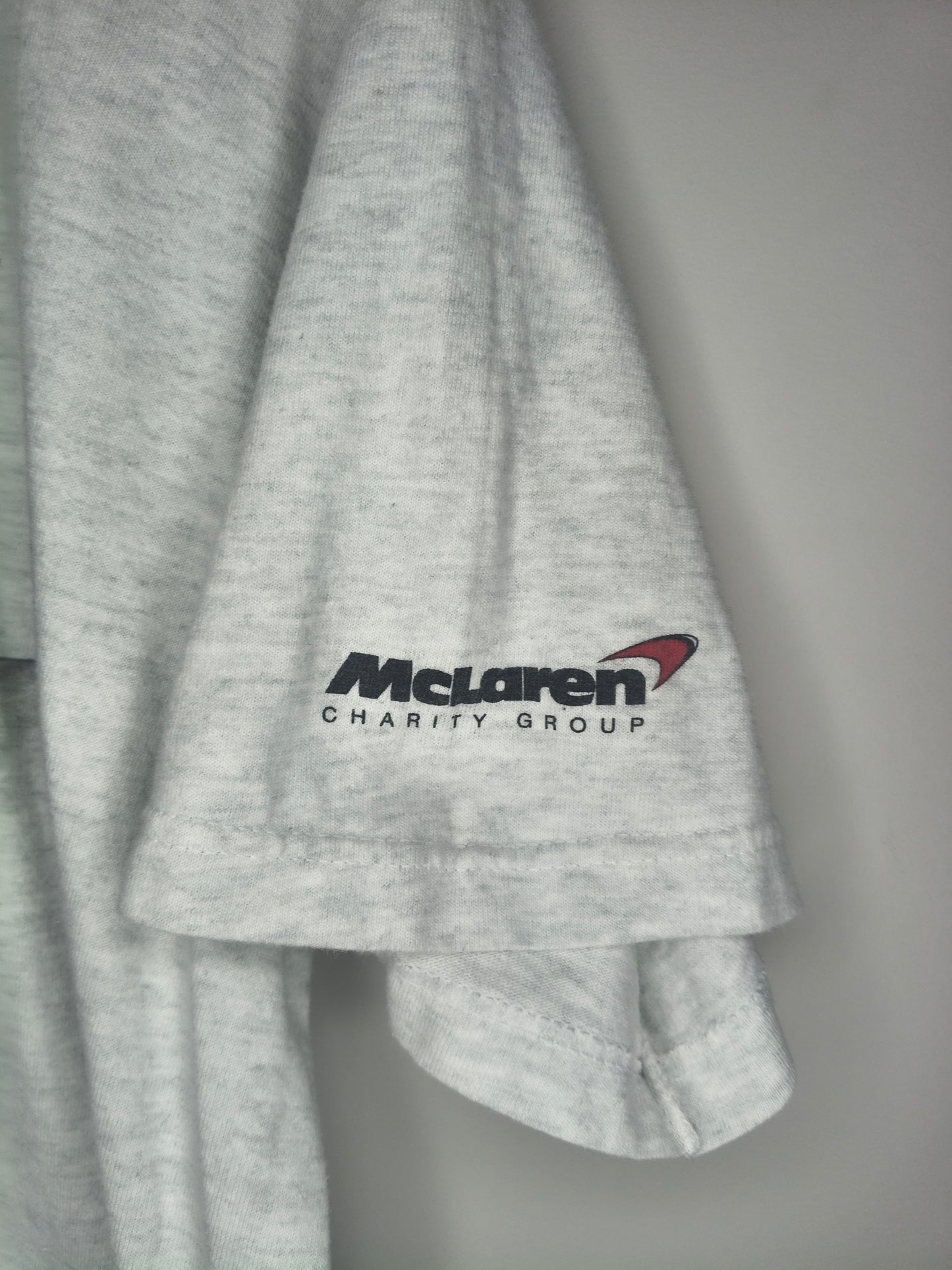 Mika Hakkinen David Coulthard McLaren grey helmet t-shirt by Screen Stars vintage F1