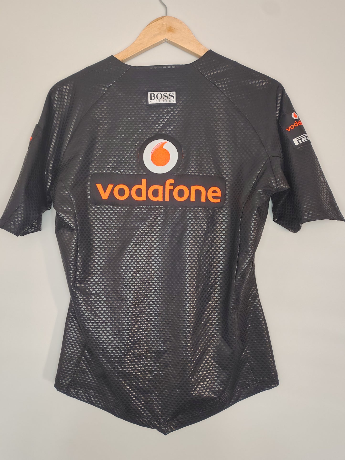 2011 ladies Vodafone McLaren special edition crop top baby tee Hugo Boss Jenson Button Lewis Hamilton
