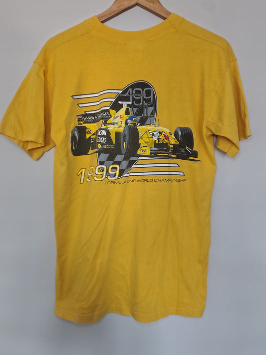 Vintage Jordan 199 t-shirt yellow Benson & Hedges 1999 season grand Prix formula one F1 Eddie