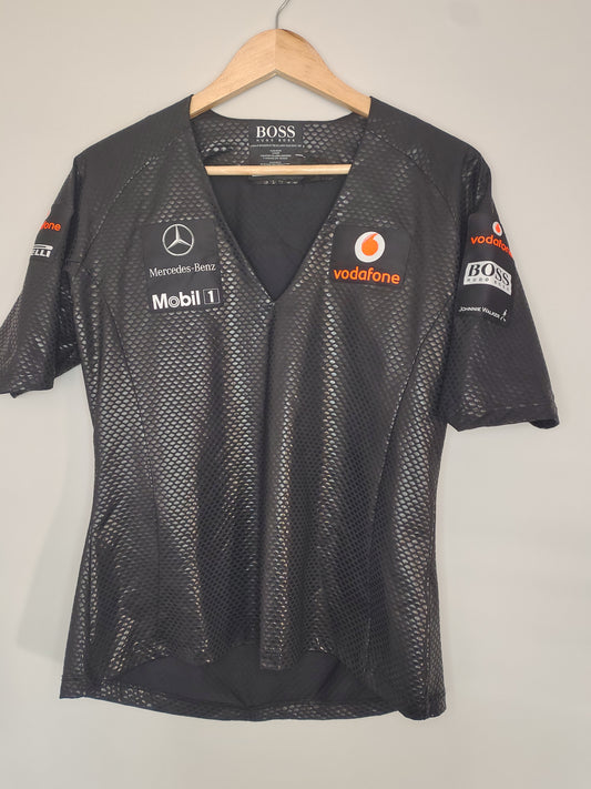 2011 ladies Vodafone McLaren special edition crop top baby tee Hugo Boss Jenson Button Lewis Hamilton
