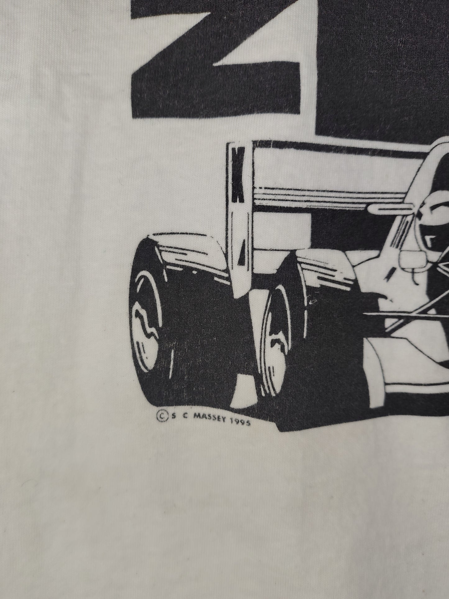 1995 Ayrton Senna cream t-shirt XL Brazil screen print McLaren Lotus Toleman Senninha vintage