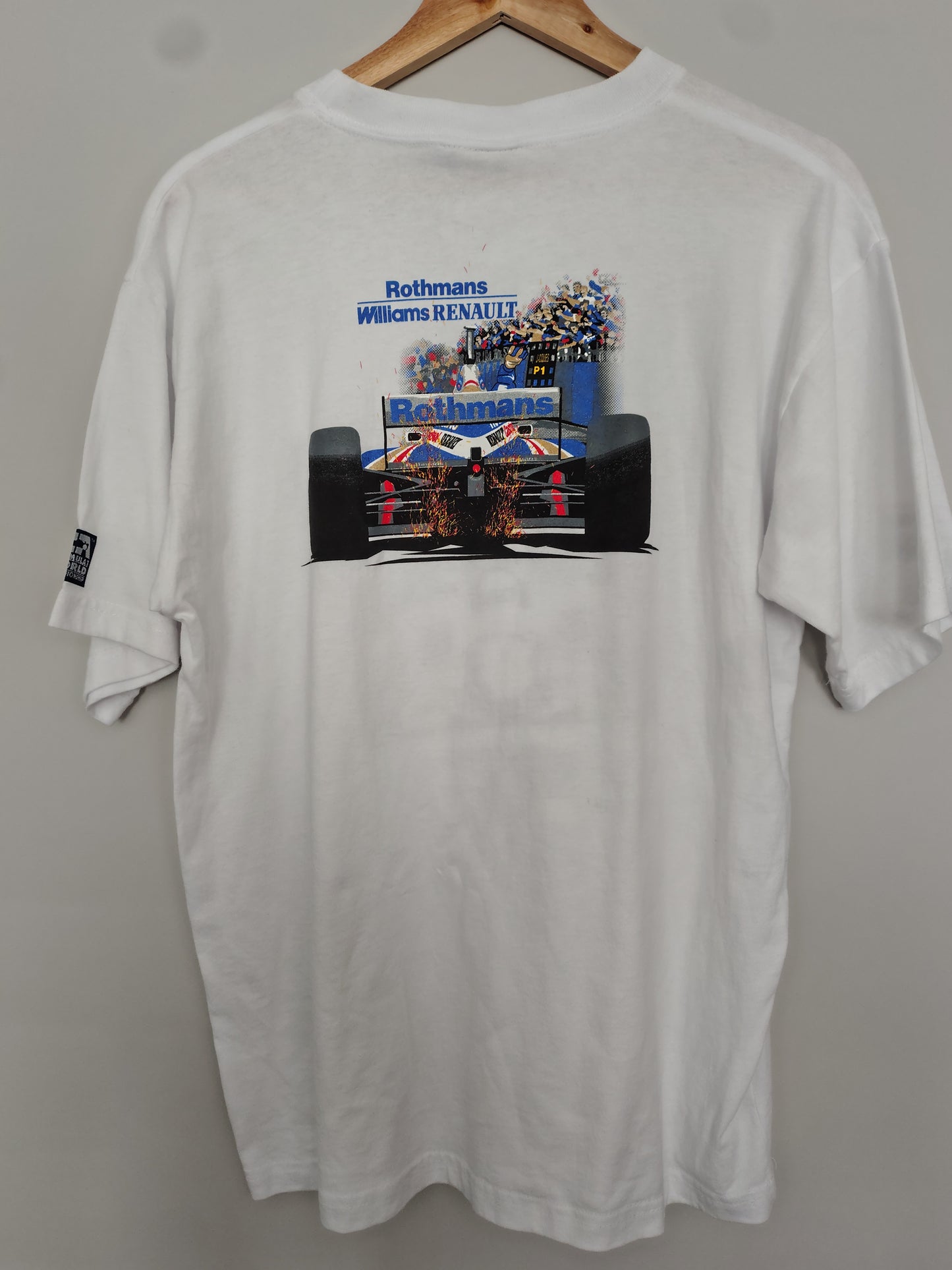 Vintage Rothmans Williams Renault Grand Prix T-shirt Official White Medium Mens