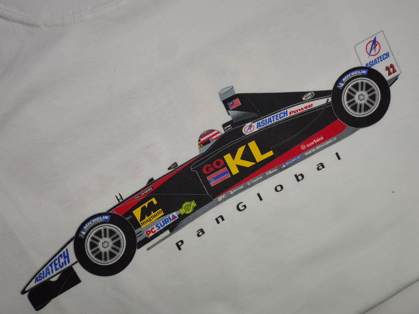2002 KL Minardi Asiatech PS02 official team t-shirt Asiatech Mark Webber era front & back print vintage F1